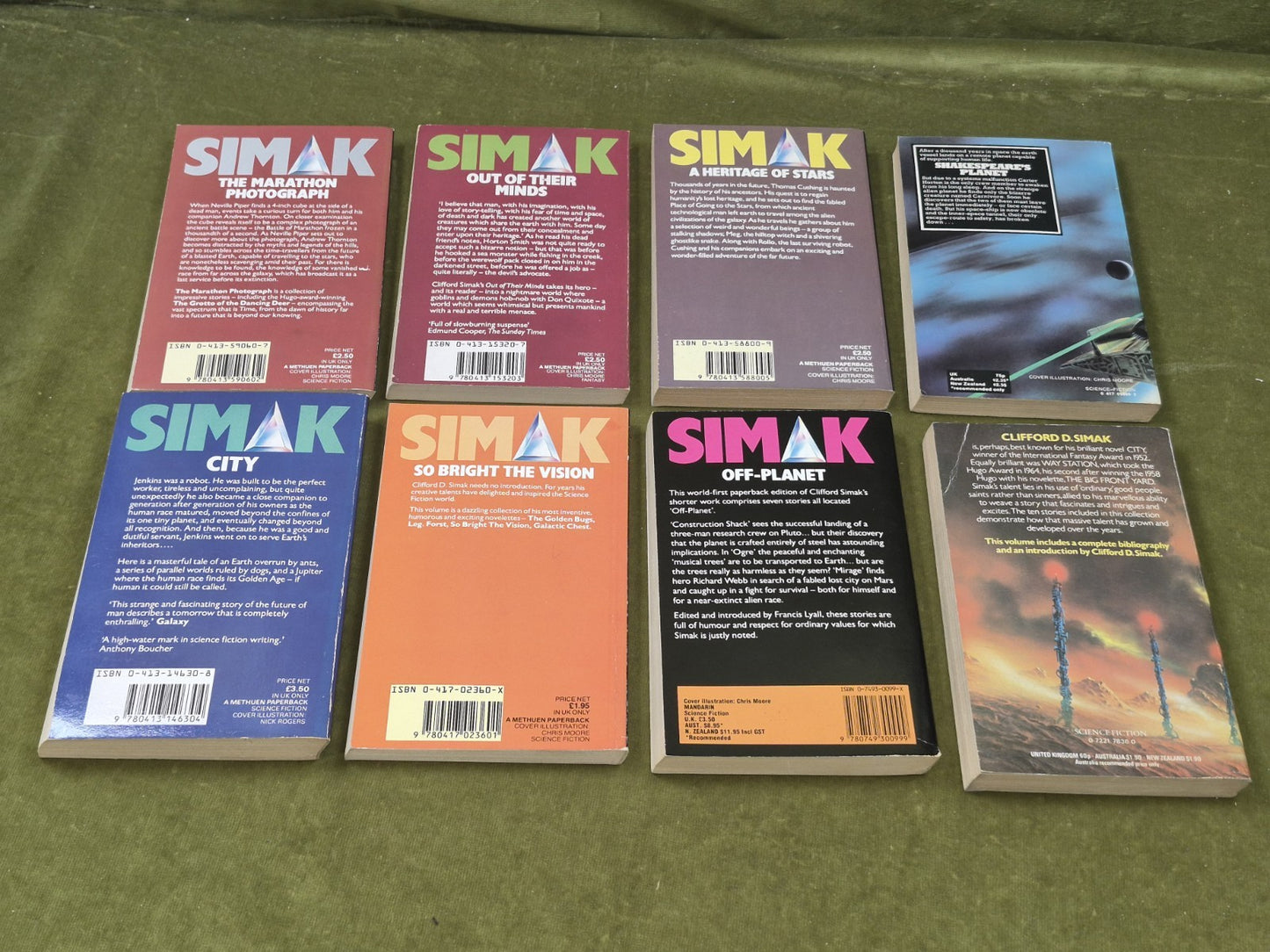 Clifford Simak Job Lot City Shakespeare's Planet So Bright the Vision Off-Planet2