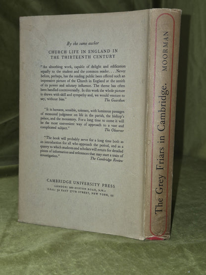 The Grey Friars in Cambridge, 1225-1538, Moorman, J R H, Good Book1