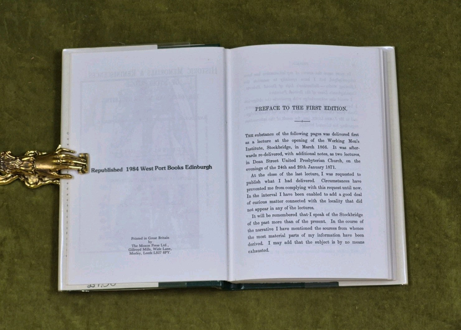 Historic Memorials & Reminiscences of Stockbridge - Cumberland Hill 1984 HB DJ6