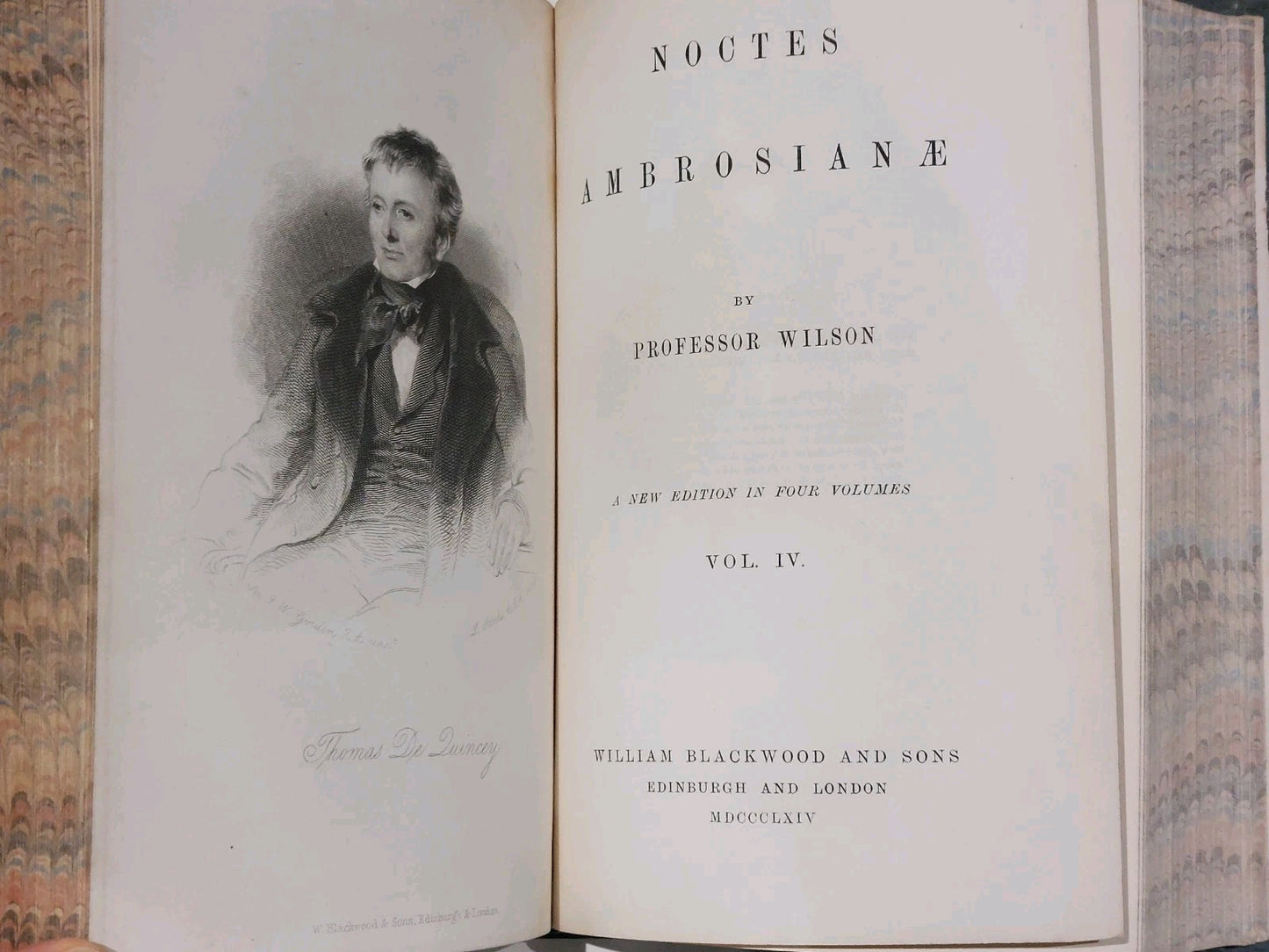 Noctes Ambrosianae by Professor Wilson, Complete 4 Volumes Bound Into 2 (1864)7