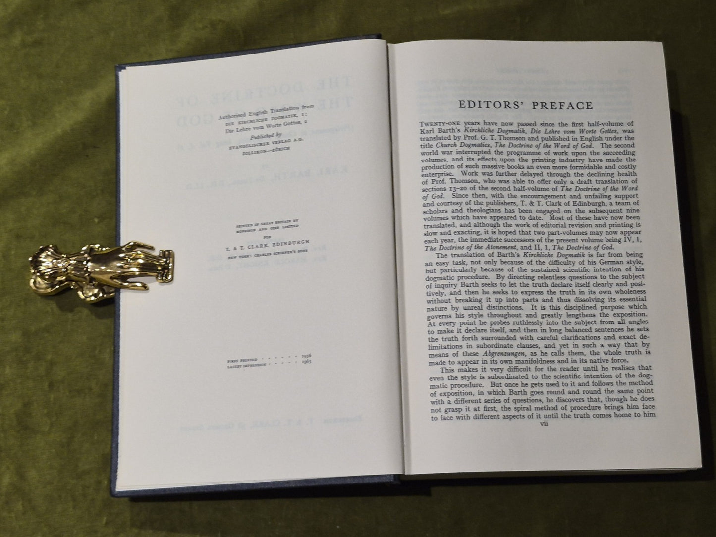 Karl Barth - Church Dogmatics Vol. I/1 & I/2 : Doctrine of the Word of God HB7