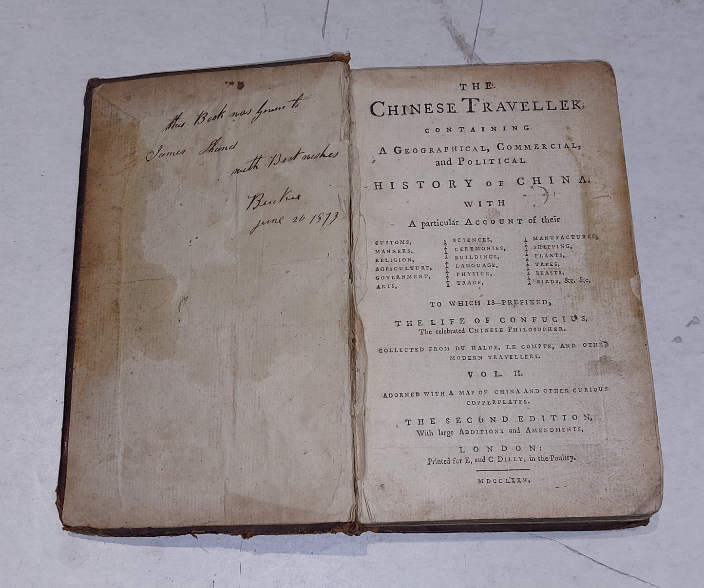 The Chinese Traveller... History Of China [Vol. 2] 2nd Edition, 1775 Hb Book4