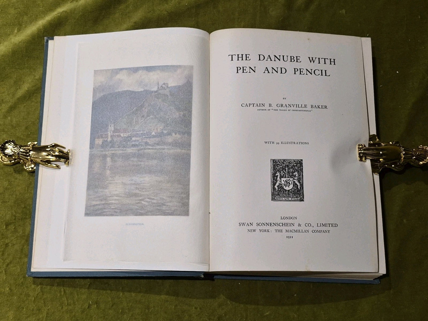 THE DANUBE WITH PEN AND PENCIL     by B.GRANVILLE  BAKER    1st edition  19114