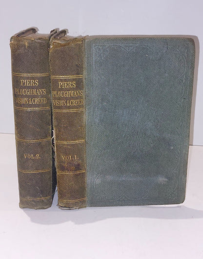 1856  The Vision and Creed of Piers Ploughman William Langland  2 Volumes HB0