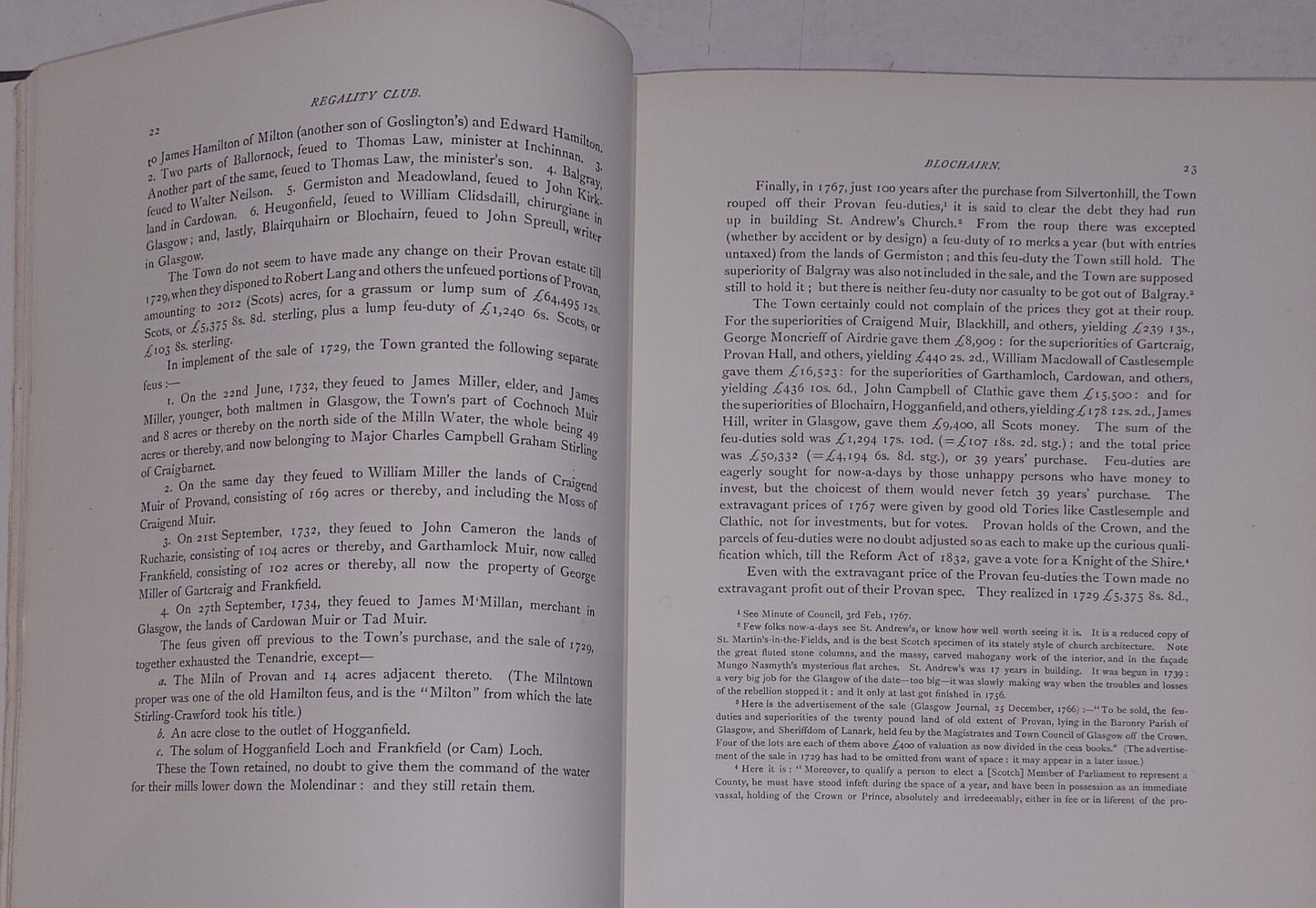 The Regality Club (First Series) Published By James Maclehose & Sons, 18896