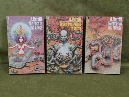 A Merritt Job Lot 1974 Orbit Seven Footprints to Satan The Face in the Abyss0