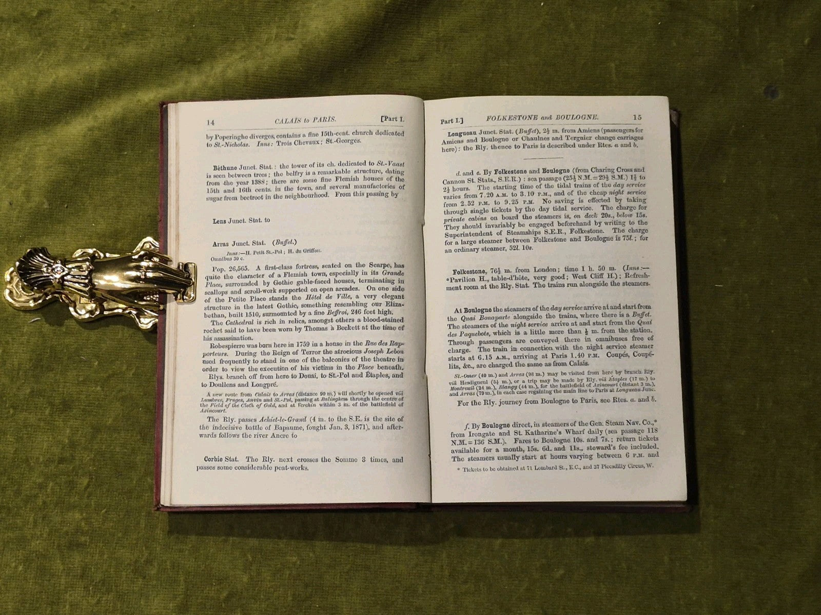 Handbook for Visitors to Paris - John Murray 1882 HB8