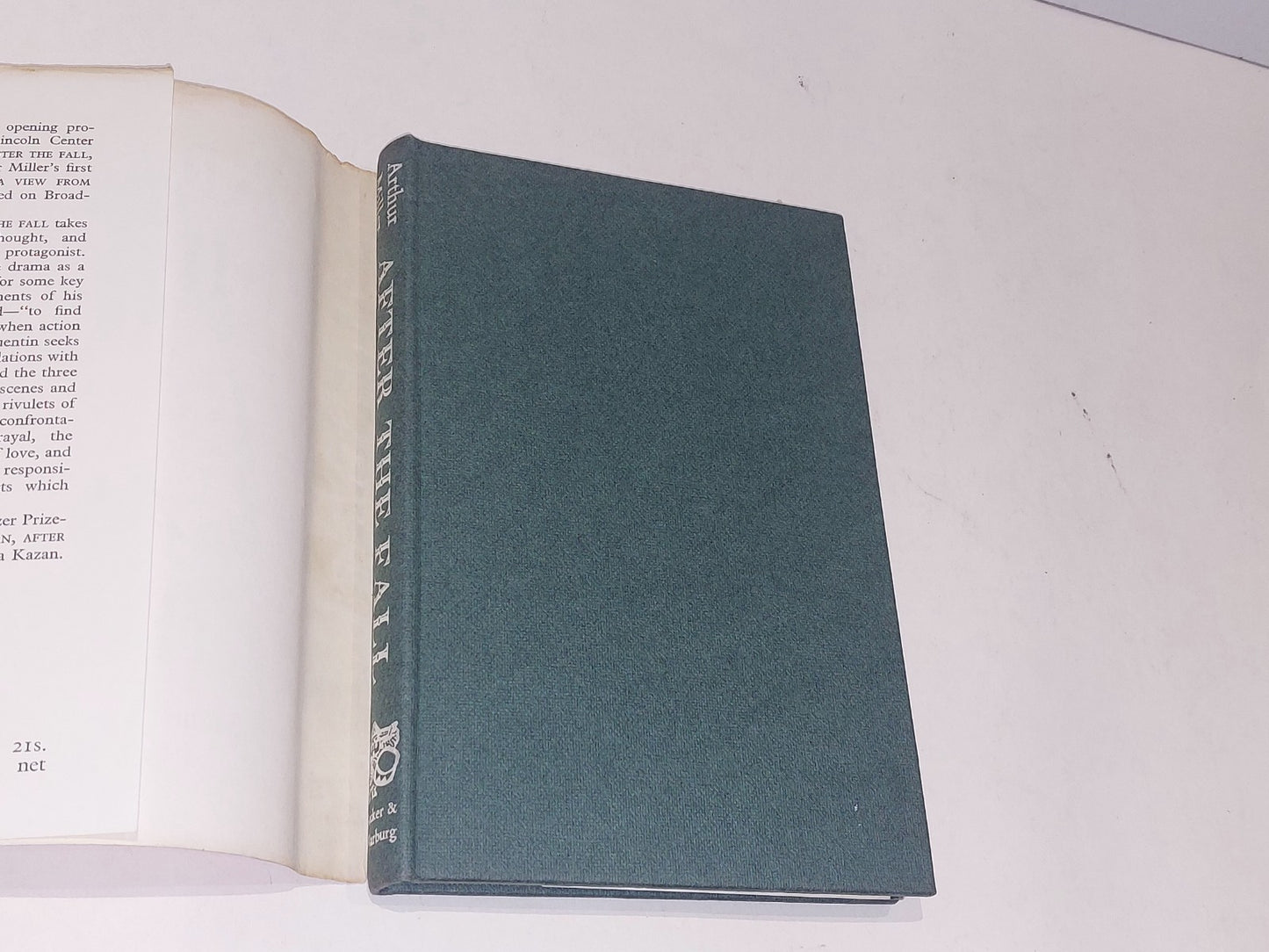 After The Fall by Arthur Miller First UK Edition (1965) Hb Book With Dustjacket2