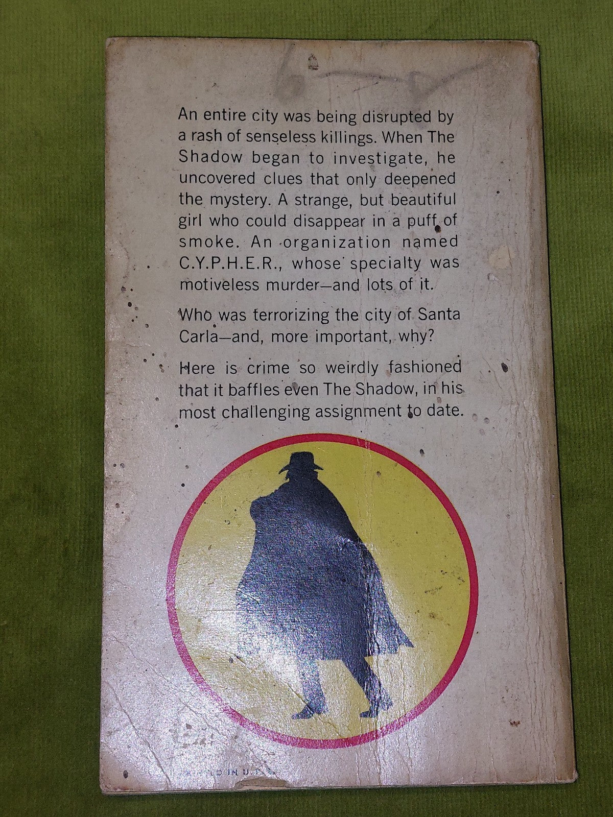 Mark of the Shadow by Maxwell Grant (1966) Belmont 2