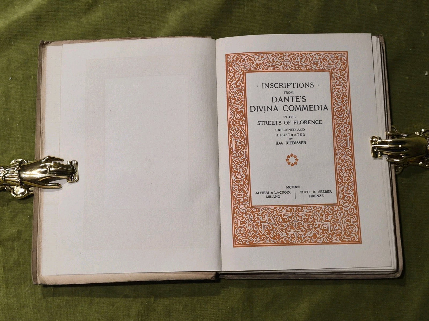 Inscriptions From Dante  Divina Commedia (19131st) Florence  Ida Riedisser3