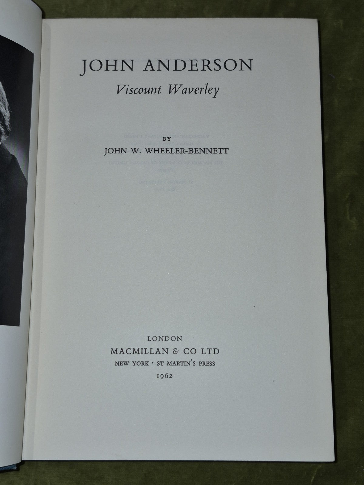 John Anderson, Viscount Waverley (John W. Wheeler-Bennett - 1962)4