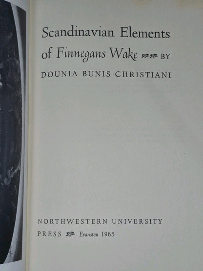 Scandinavian Elements of Finnegans Wake Dounia Bunis Northwestern 19653
