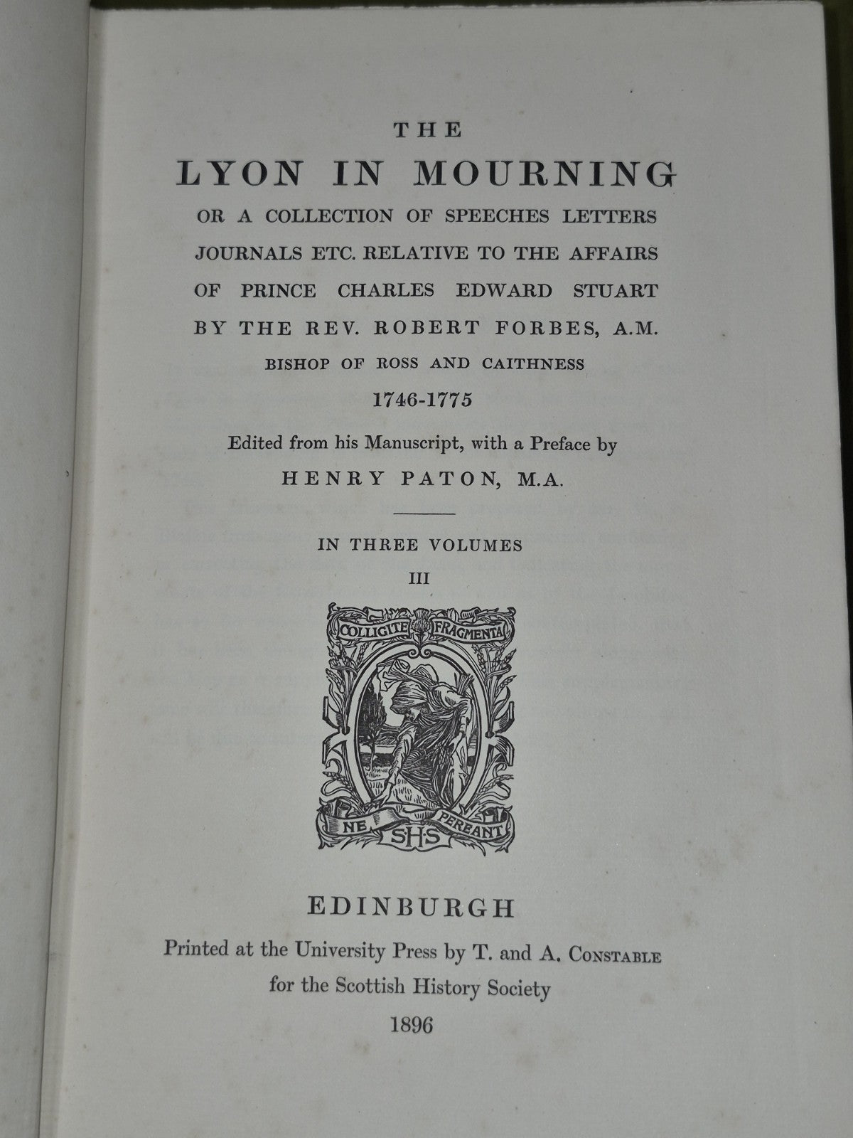 The Lyon In Mourning 1895 Complete Set Scottish History Society Edinburgh6
