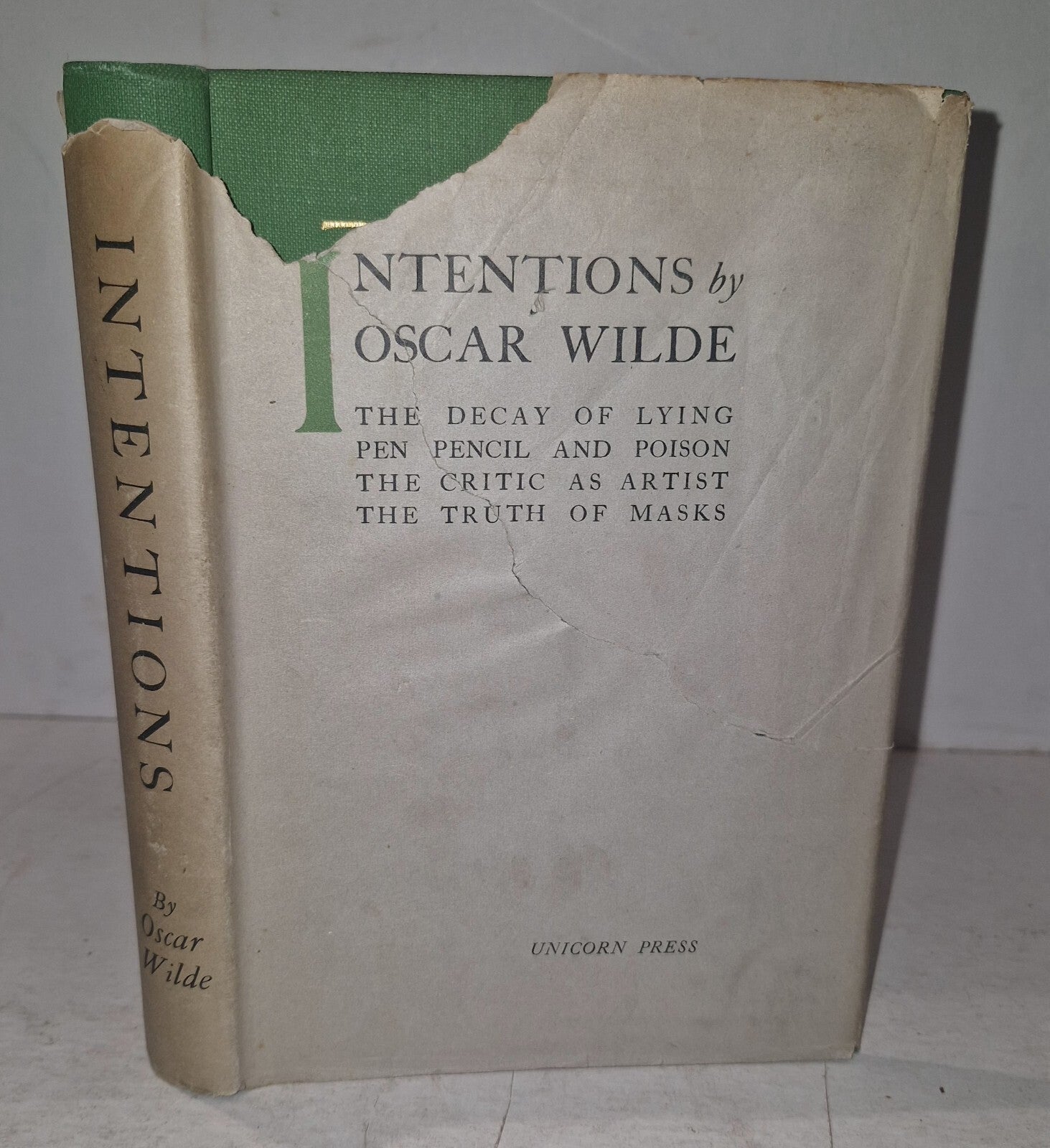 OSCAR WILDE - INTENTIONS - UNICORN PRESS 19450