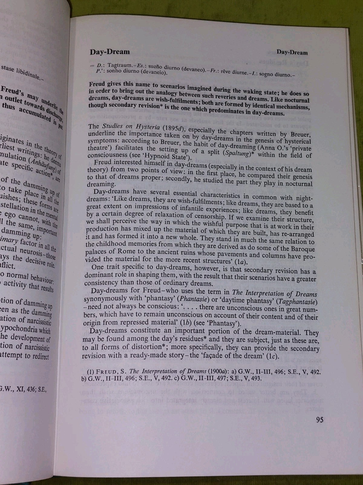 The Language Of PsychoAanlysis by J Laplanche and JB Pontalis (1973) 1st ed Hb6