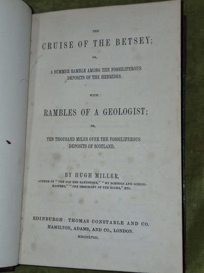 The Cruise of the Betsey Scotland (1858) Hugh Miller Edinburgh5