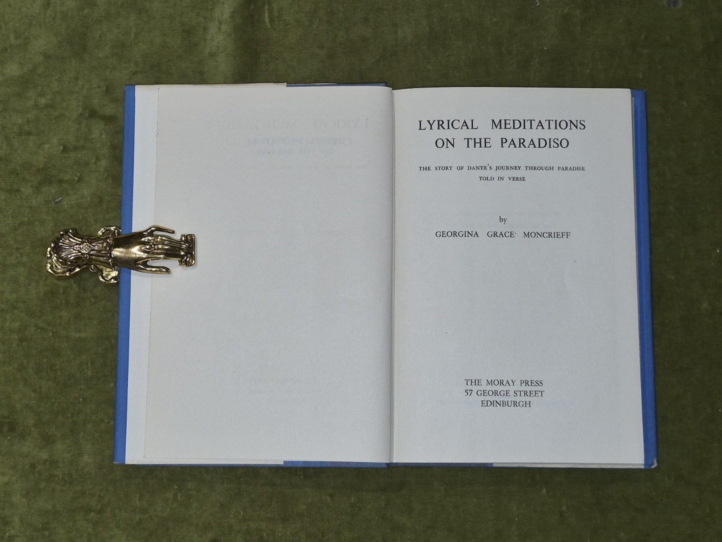 Lyrical Meditations On The Paradiso - Georgina Grace Moncrieff , Moray 1952 HBDJ3