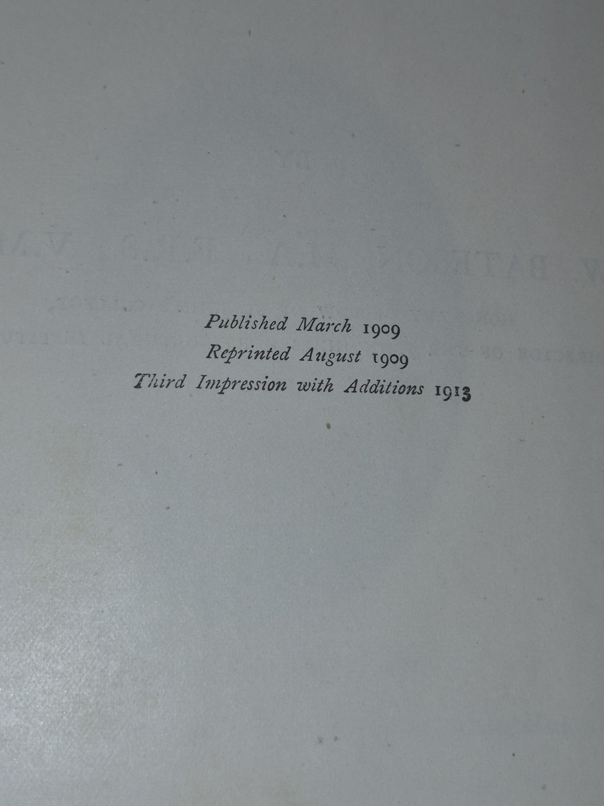 (1913) WILLIAM BATESON - MENDEL’S Principles of Heredity - Cambridge Vg HB7
