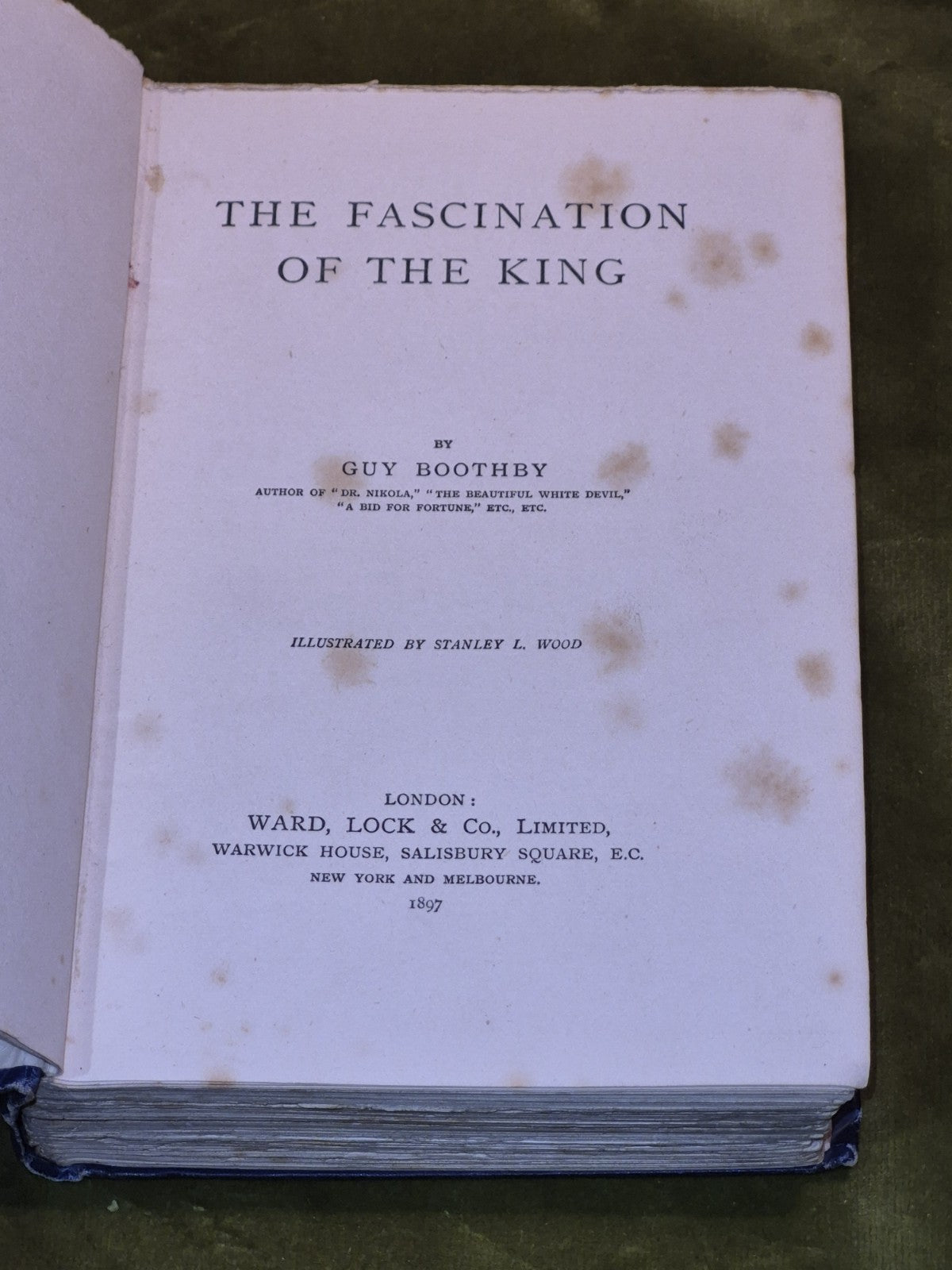 BOOTHBY, GUY (1867-1905) The fascination of the king / Guy Boothby ; illustrated3