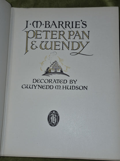 Peter Pan & Wendy By JM Barrie and Illustrations by Gwynedd M Hudson 1930's7