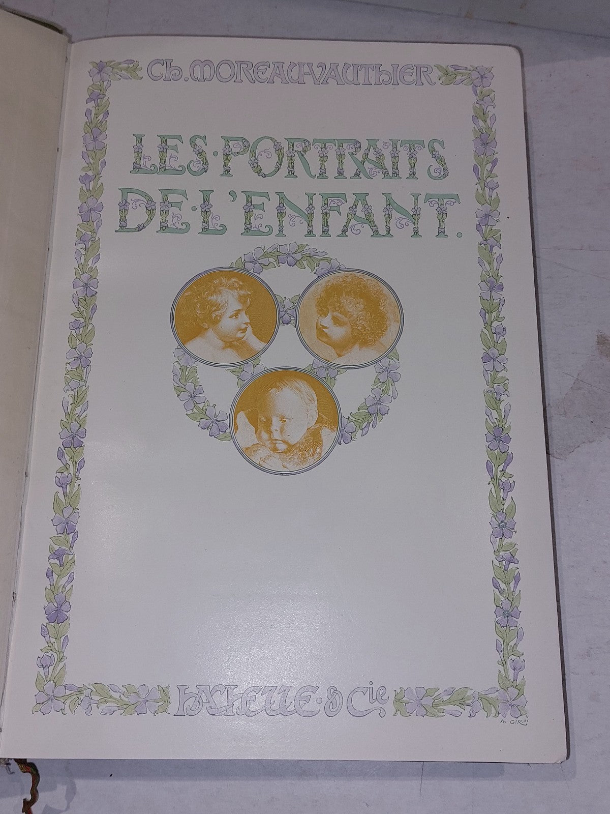 Les Portraits de L'enfant Charles Moreau-Vauthier Leather in French (1901) Book6