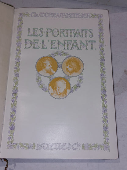 Les Portraits de L'enfant Charles Moreau-Vauthier Leather in French (1901) Book6
