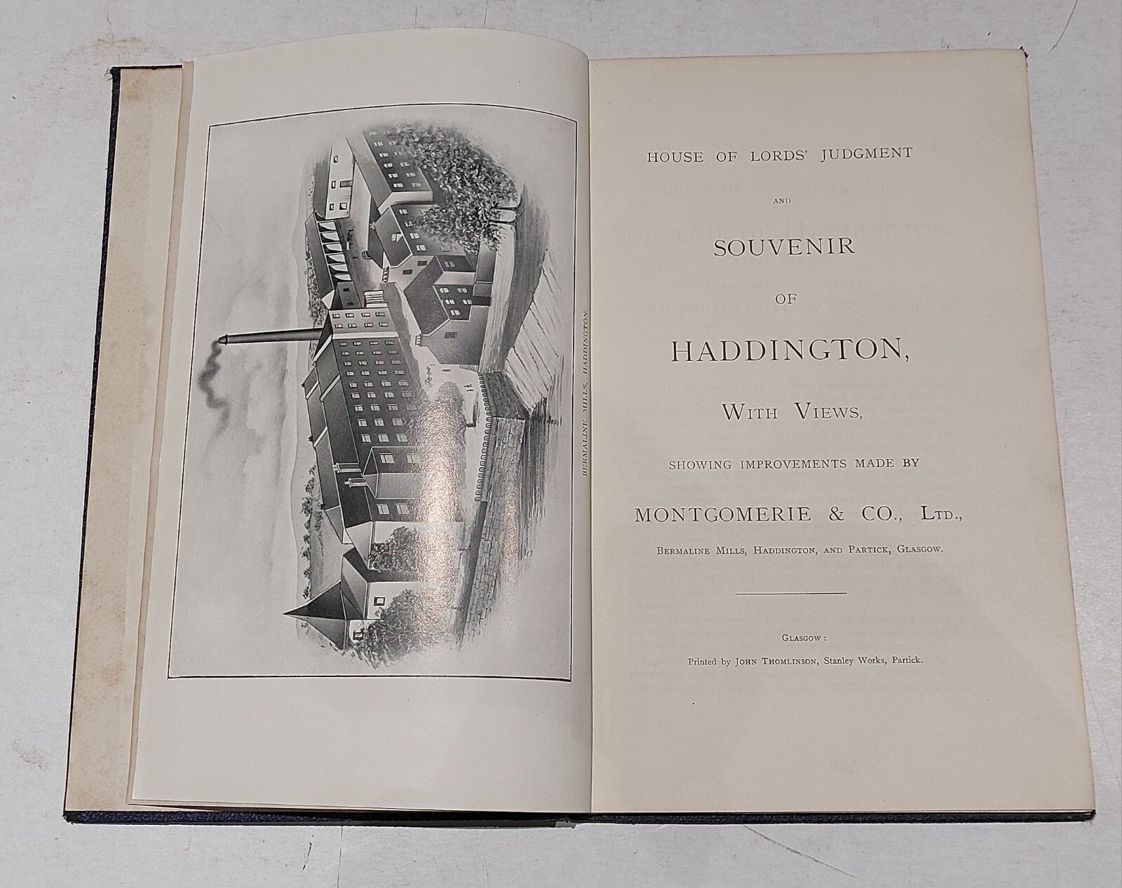 House of Lords' Judgement & Souvenir of Haddington Glasgow Montgomerie & Co Book5