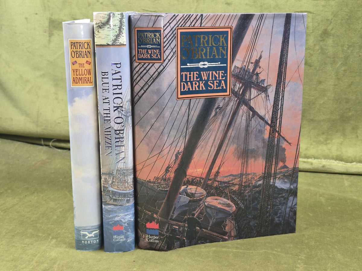 Patrick O'Brian First Edition Wine-Dark Sea Yellow Admiral Blue at the Mizzen0