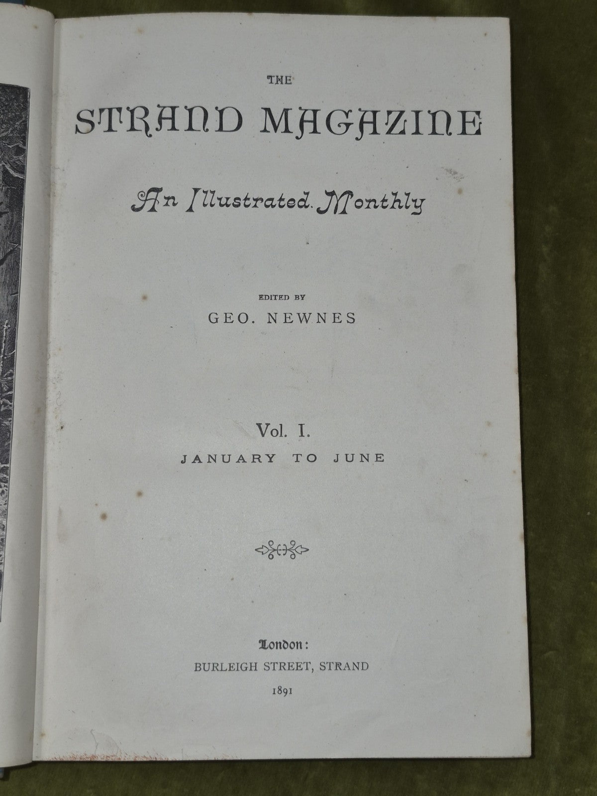 Strand Magazine 1891 Conan Doyle Jan June Vol 1 First Volume4