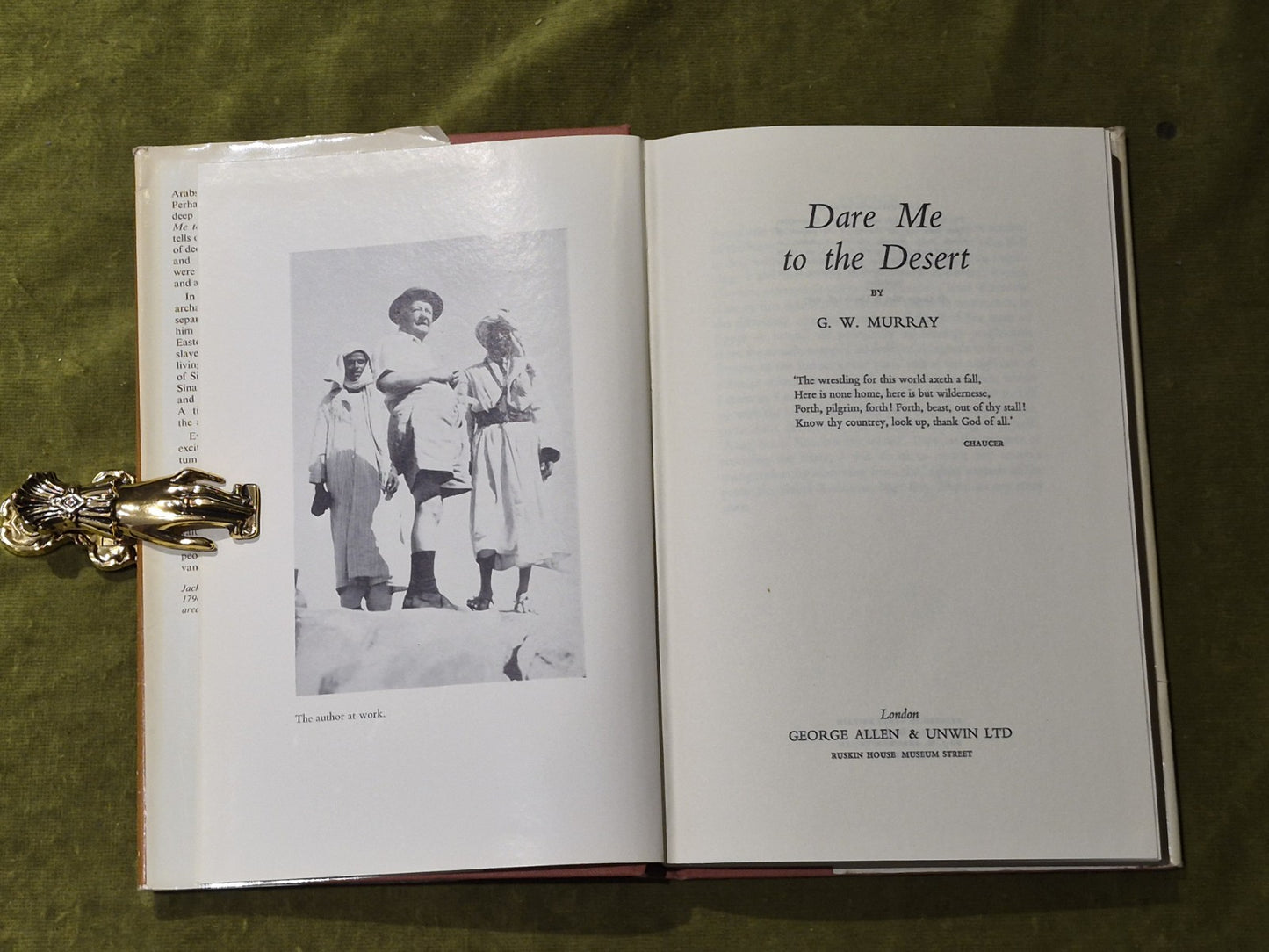 G.W. Murray Dare Me To The Desert 1st Edition in D/J 19673