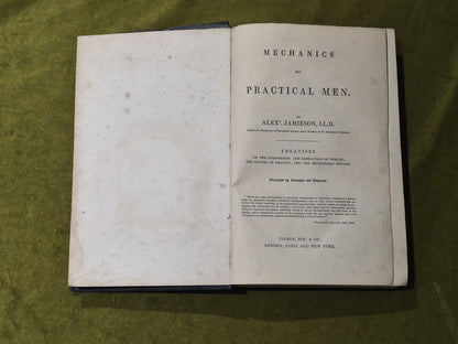 Mechanics for Practical Men - Alex Jamieson , Scarce 1st ed Fisher & Son  18324
