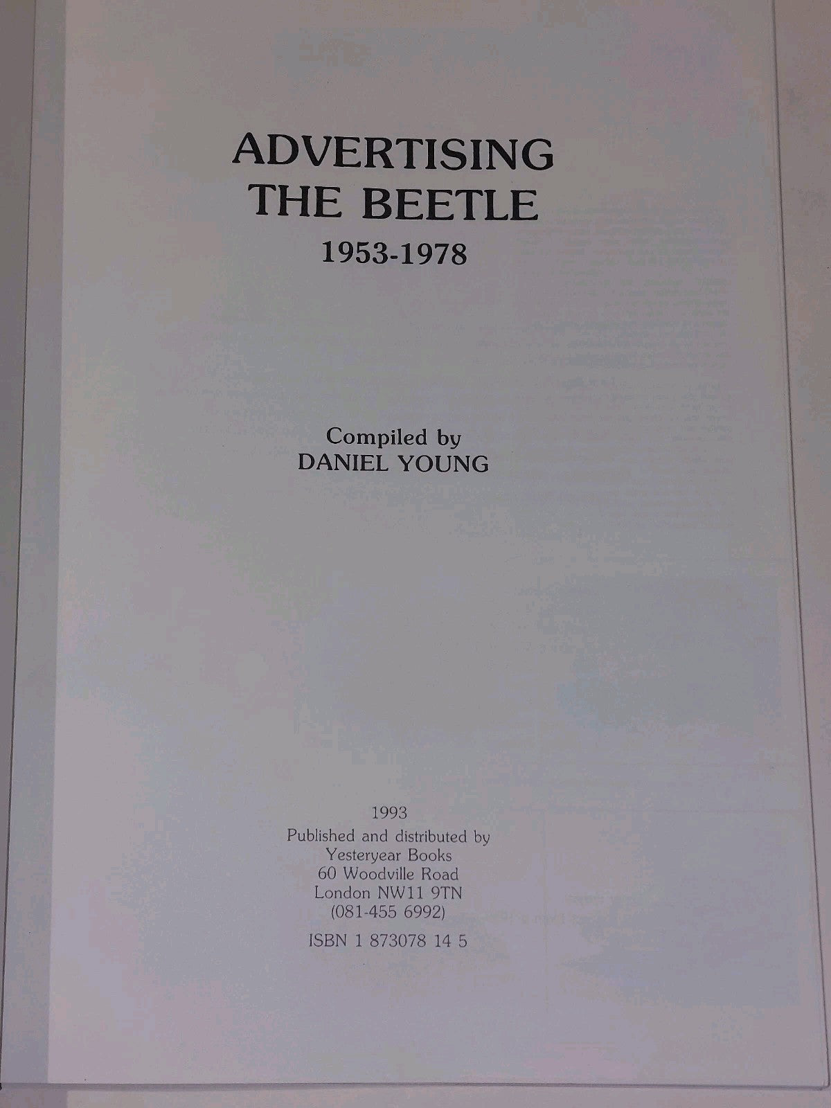 Advertising The Beetle 1953 - 1978 By Daniel Young [Yesteryear] Book3
