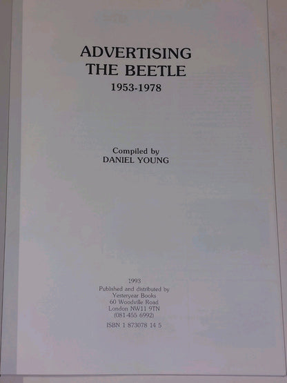 Advertising The Beetle 1953 - 1978 By Daniel Young [Yesteryear] Book3