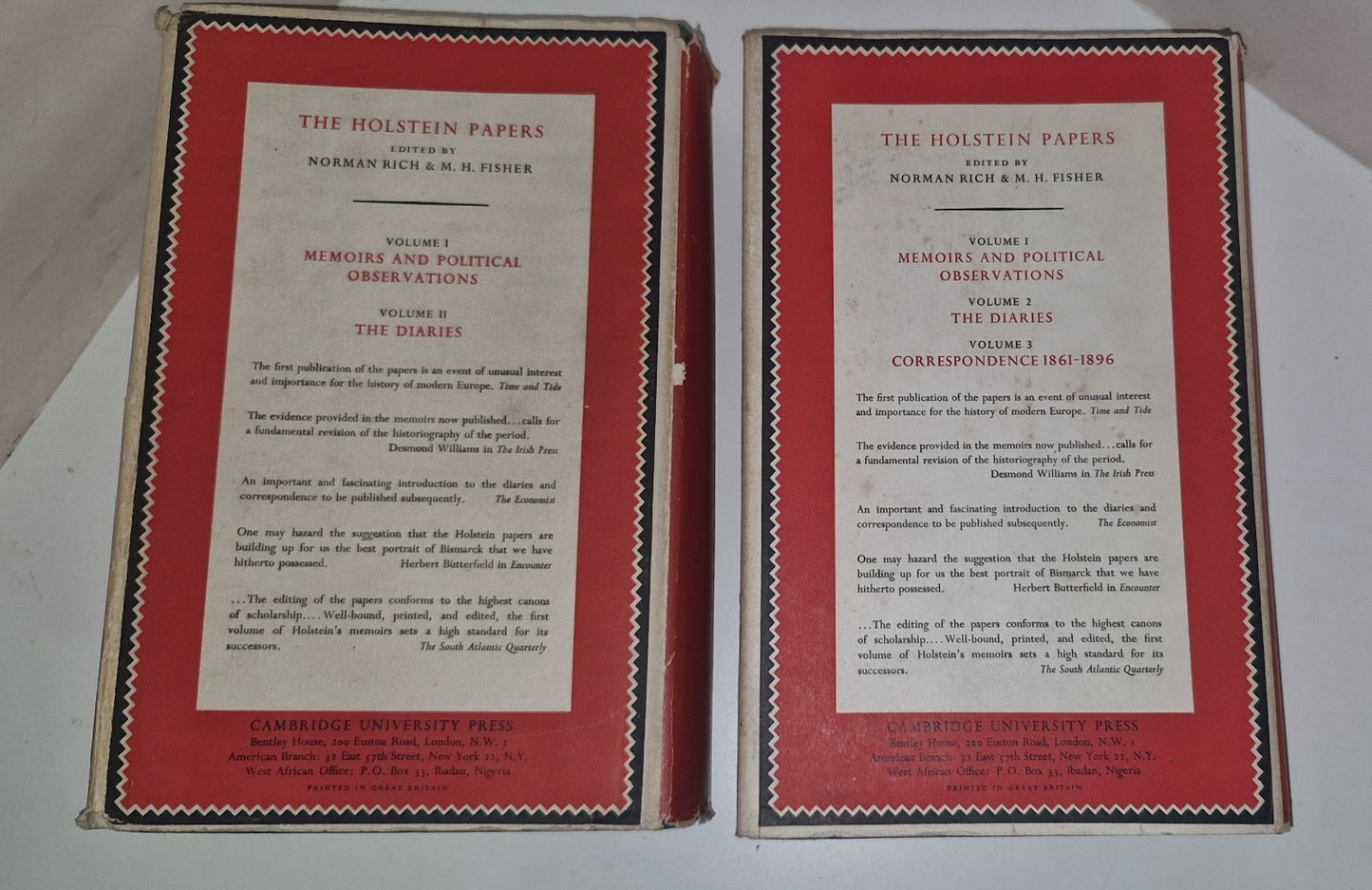 The Holstein Papers 4 Volume Hardback 1st Edition Set With Dust Jacket 1955  637