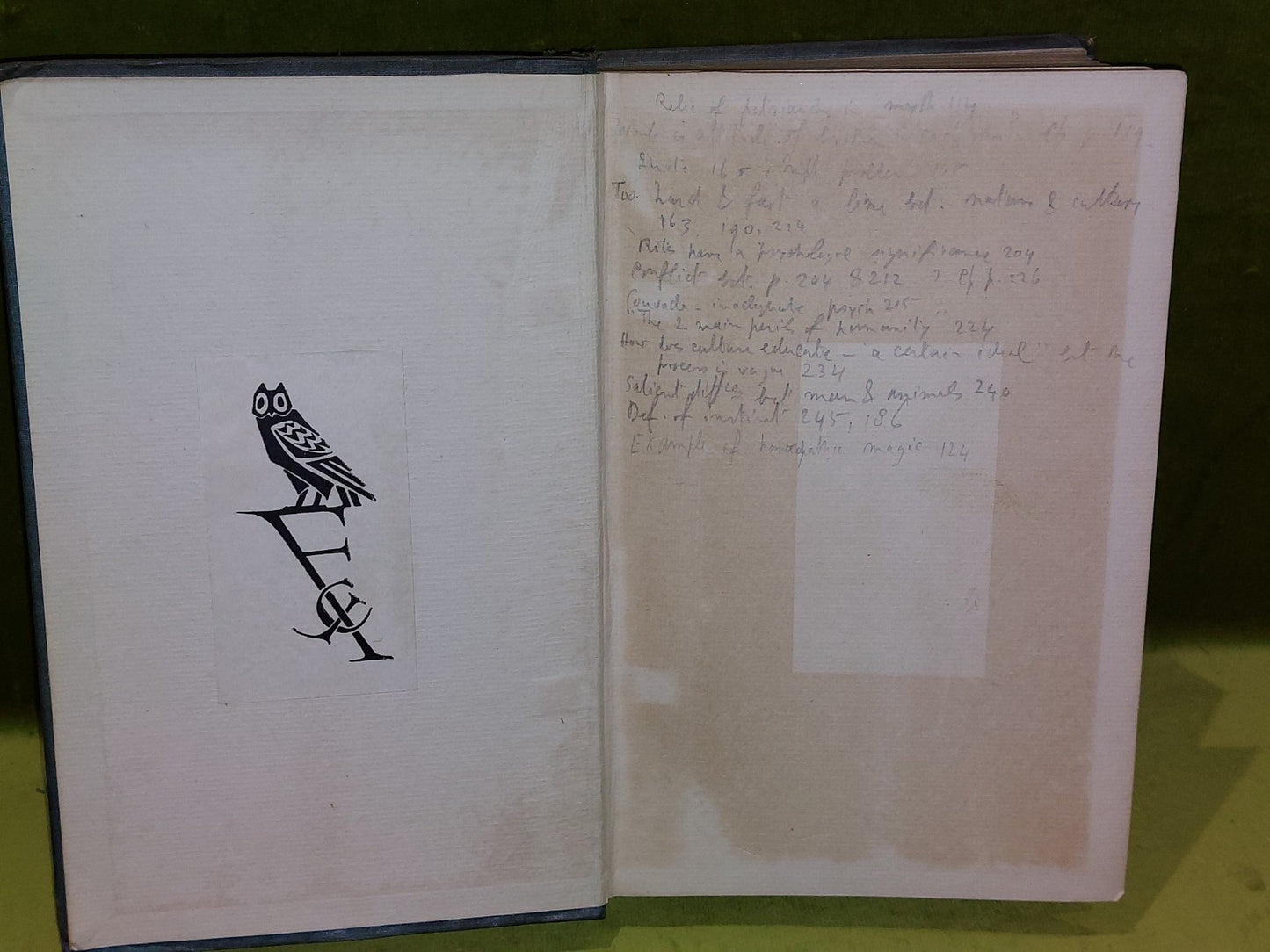 MALINOWSKI, BRONISLAW  Sex and repression in savage society 1927 Hardcover 1st.3