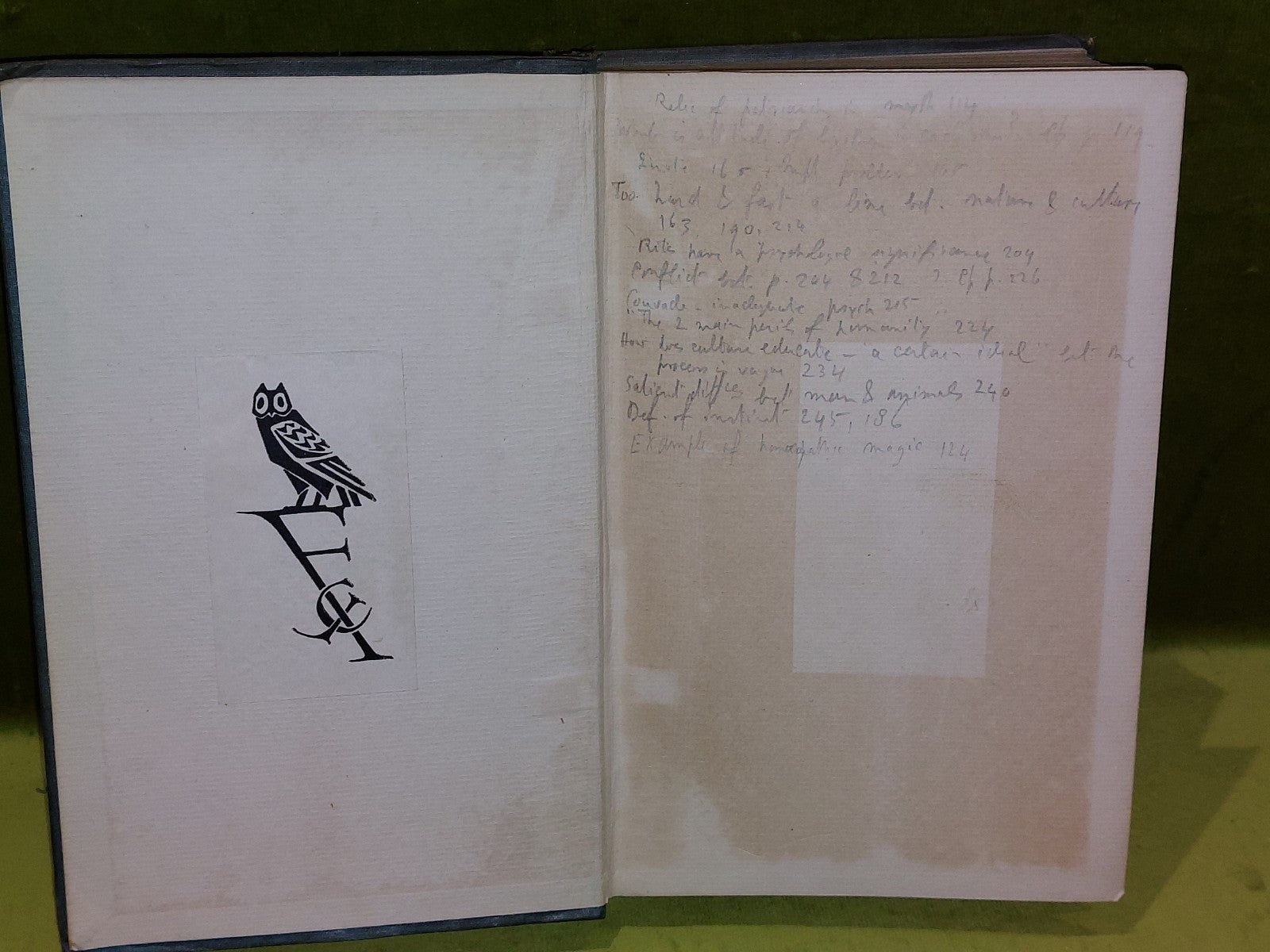 MALINOWSKI, BRONISLAW  Sex and repression in savage society 1927 Hardcover 1st.3