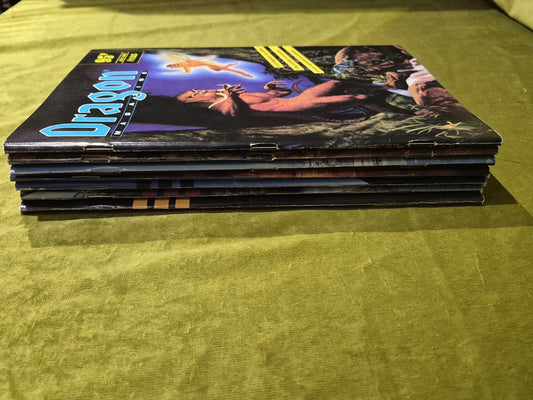 Lot Of 7 Dragon Magazines: Issues 135, 136, 137, 138, 139, 140, 1411