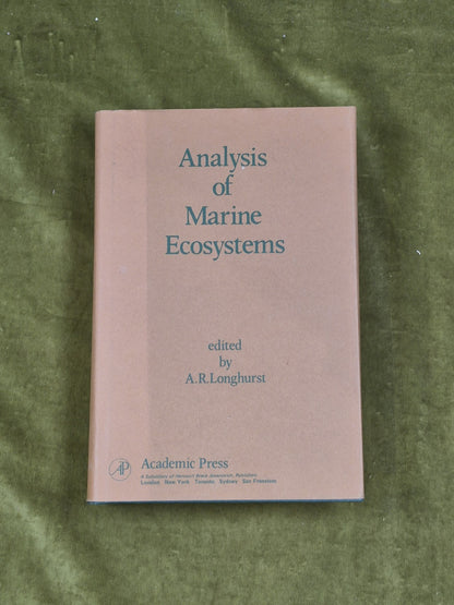 ANALYSIS OF MARINE ECOSYSTEMS By A. Longhurst- HC/DJ- 19810