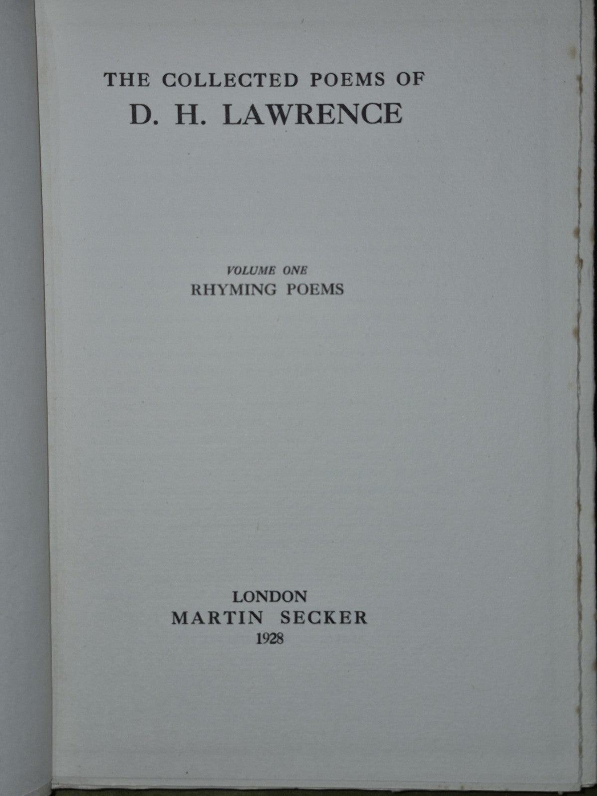 The Collected Poems of D. H. Lawrence (1928 First Edition) Complete Two Volumes4