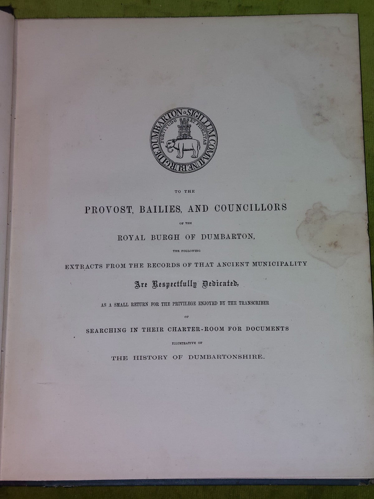 Dumbarton Burgh Records 16271746 (1860)5
