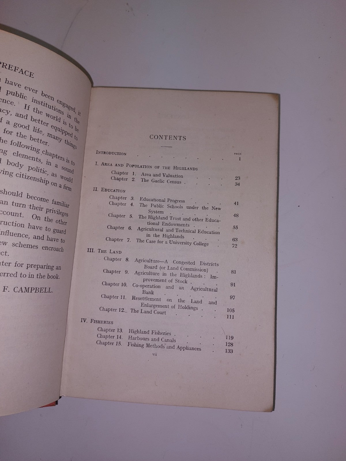 Highland Reconstruction by H. F. Campbell 1920 First Edition 2