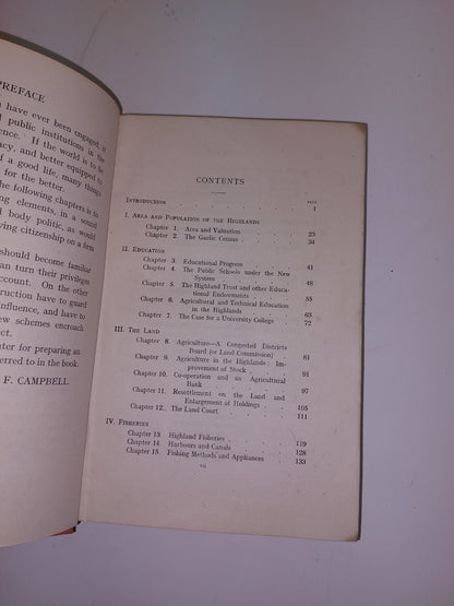 Highland Reconstruction by H. F. Campbell 1920 First Edition 2