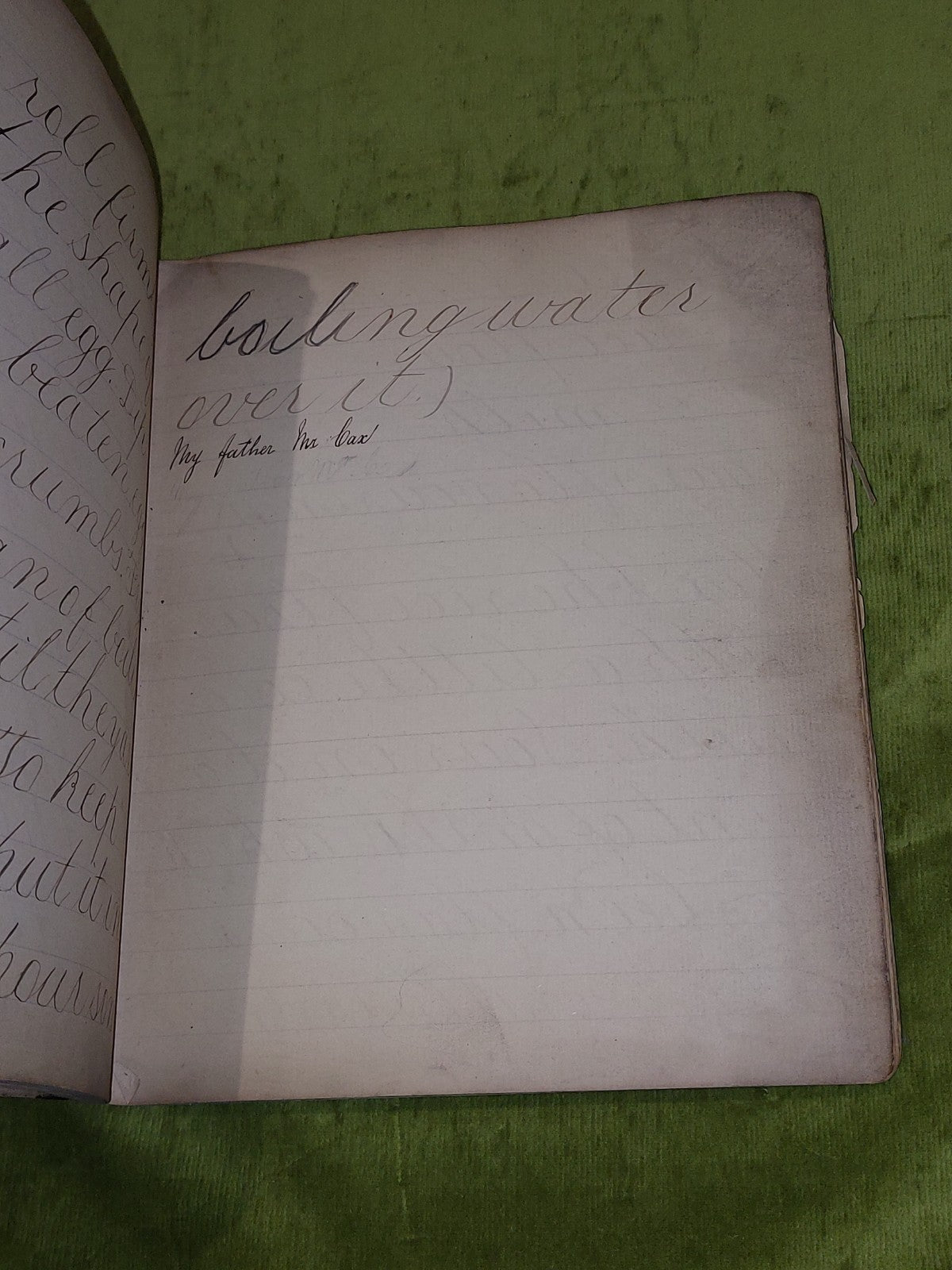 19th Century Handwritten Recipe /Cookery Book, Children's - Dumbarton Circa 18507
