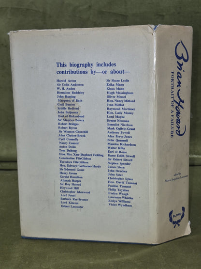 Brian Howard Portrait of a Failure 1968 First Edition Dustjacket Anthony Blond1