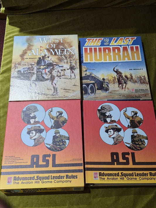 Advanced Squad Leader - Rules + Modules 1-6, Complete VGC, most boxes unpunched1