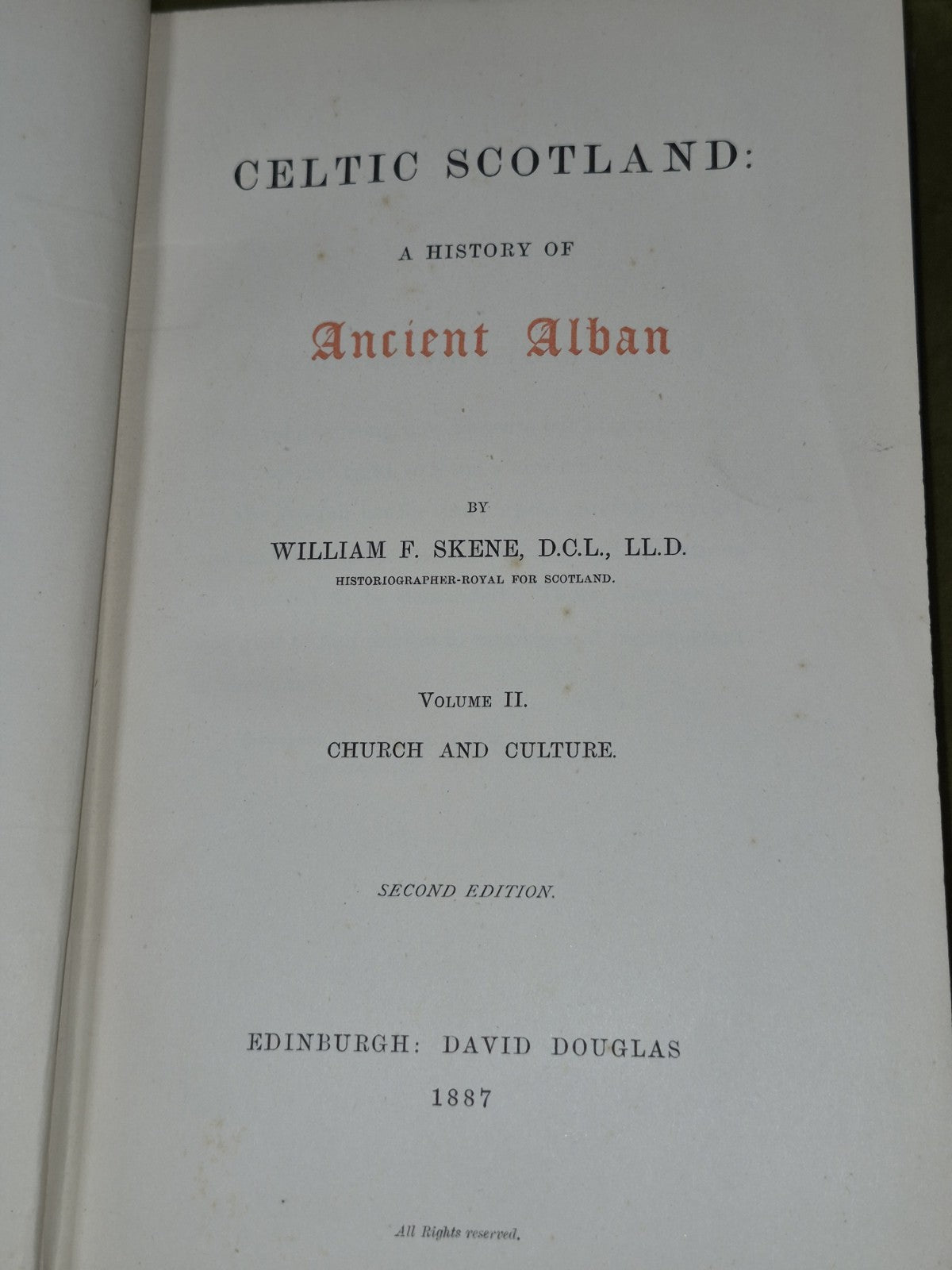 Celtic Scotland a History of Ancient Alban 1886 William Skene13