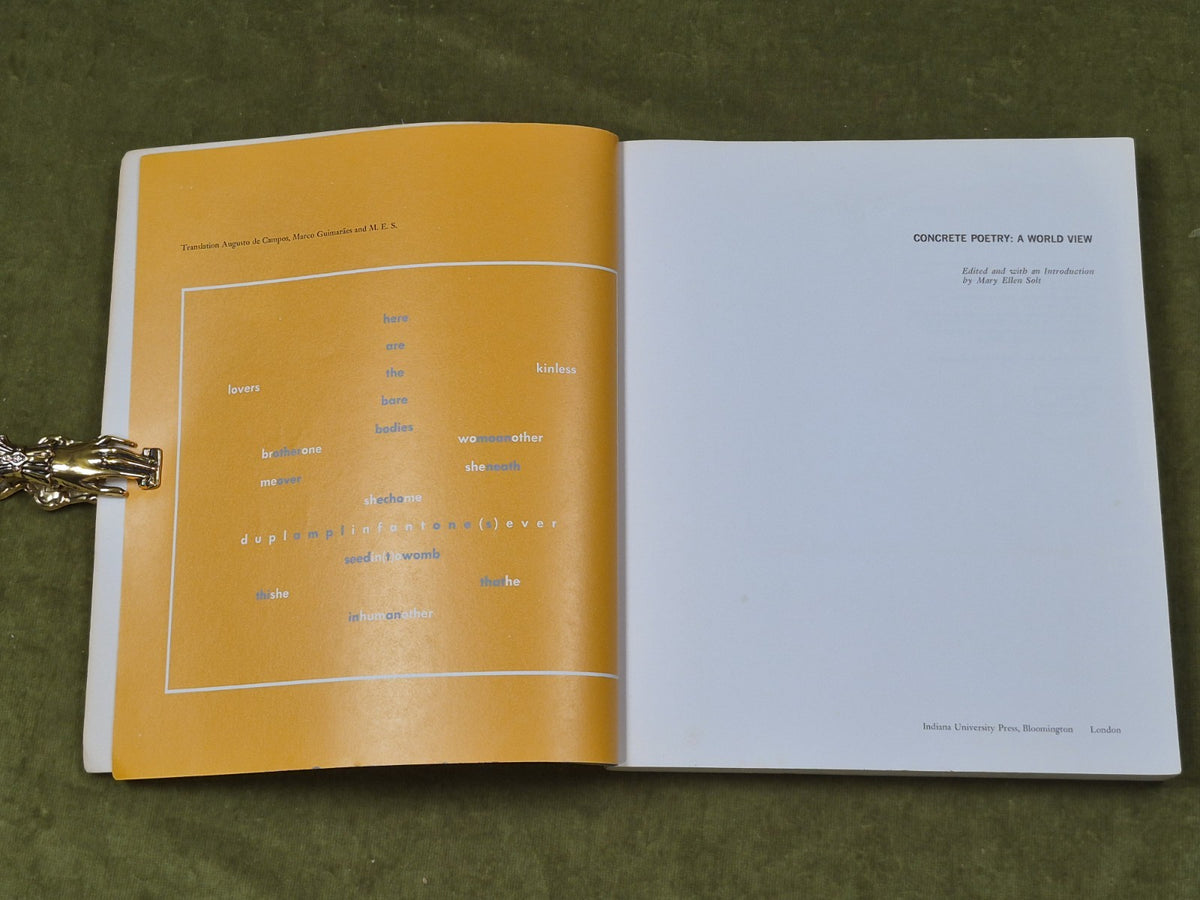 Concrete Poetry A World View Ed. by Mary Ellen Solt 1971 Indiana University PB4