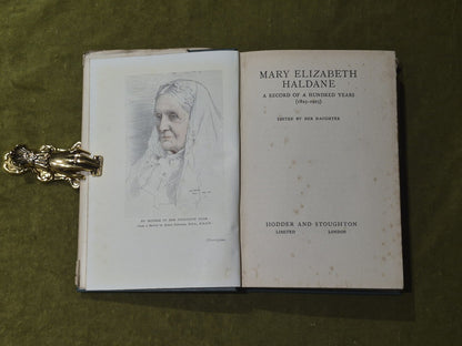 Mary Elizabeth Haldane: a Record of a Hundred Years (1825-1925) 1st Dust J acket3