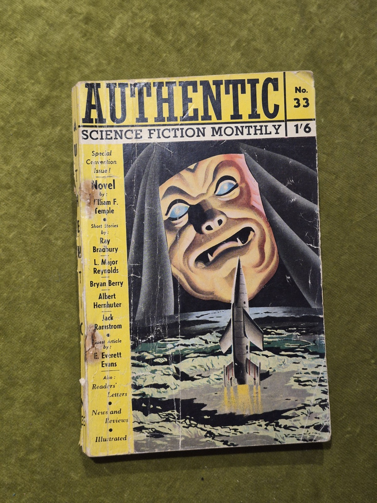 Authentic Science Fiction Monthly Hamilton 1950s Issues 29 and 32 to 50. Job Lot4