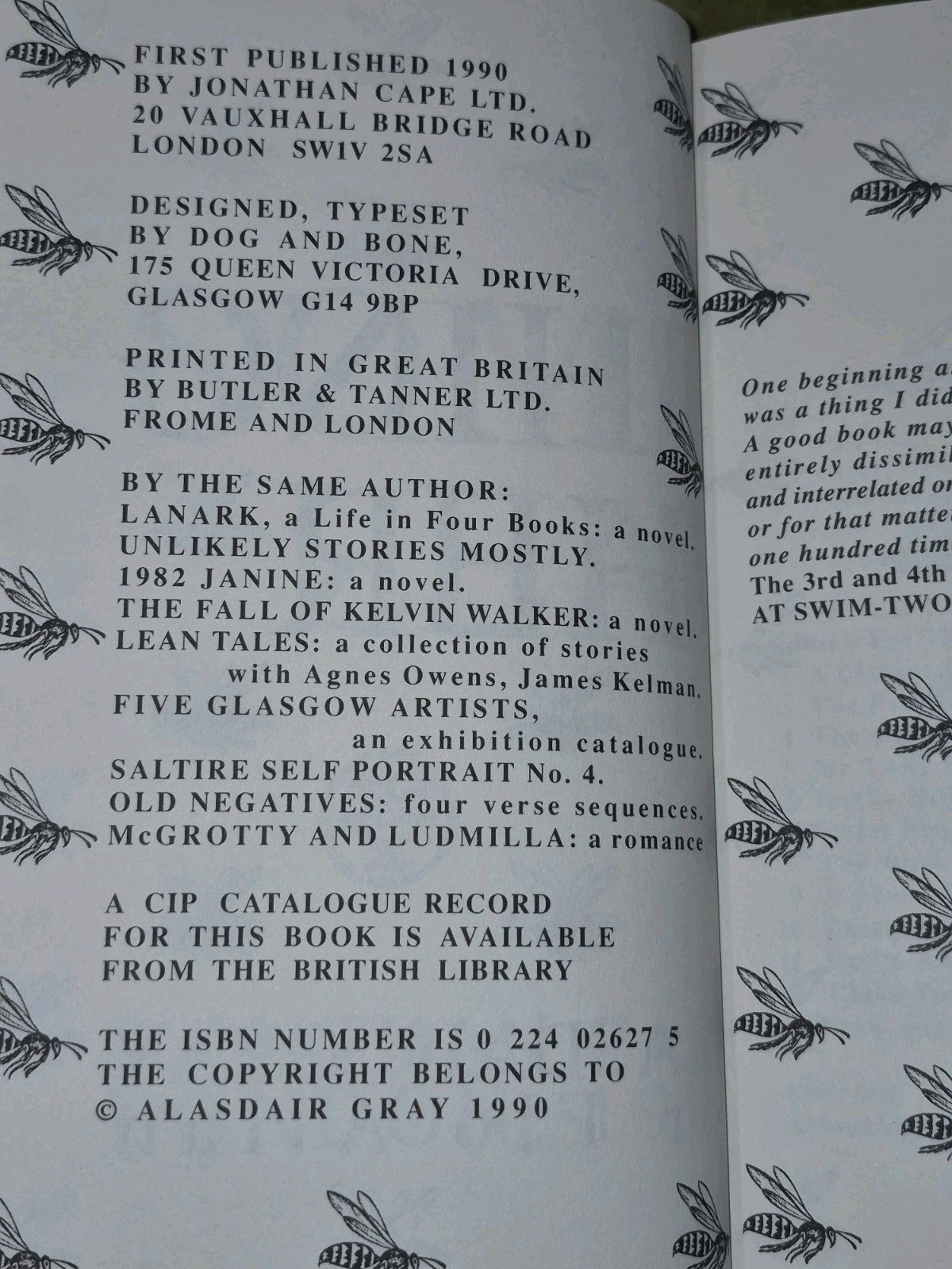 Something Leather, Alasdair Gray  First Edition 1990 HB DJ6